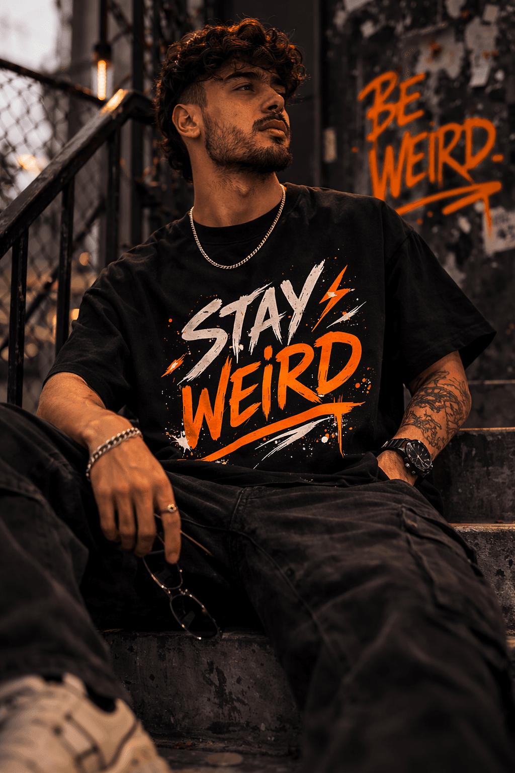 Stay Weird at golden hour
